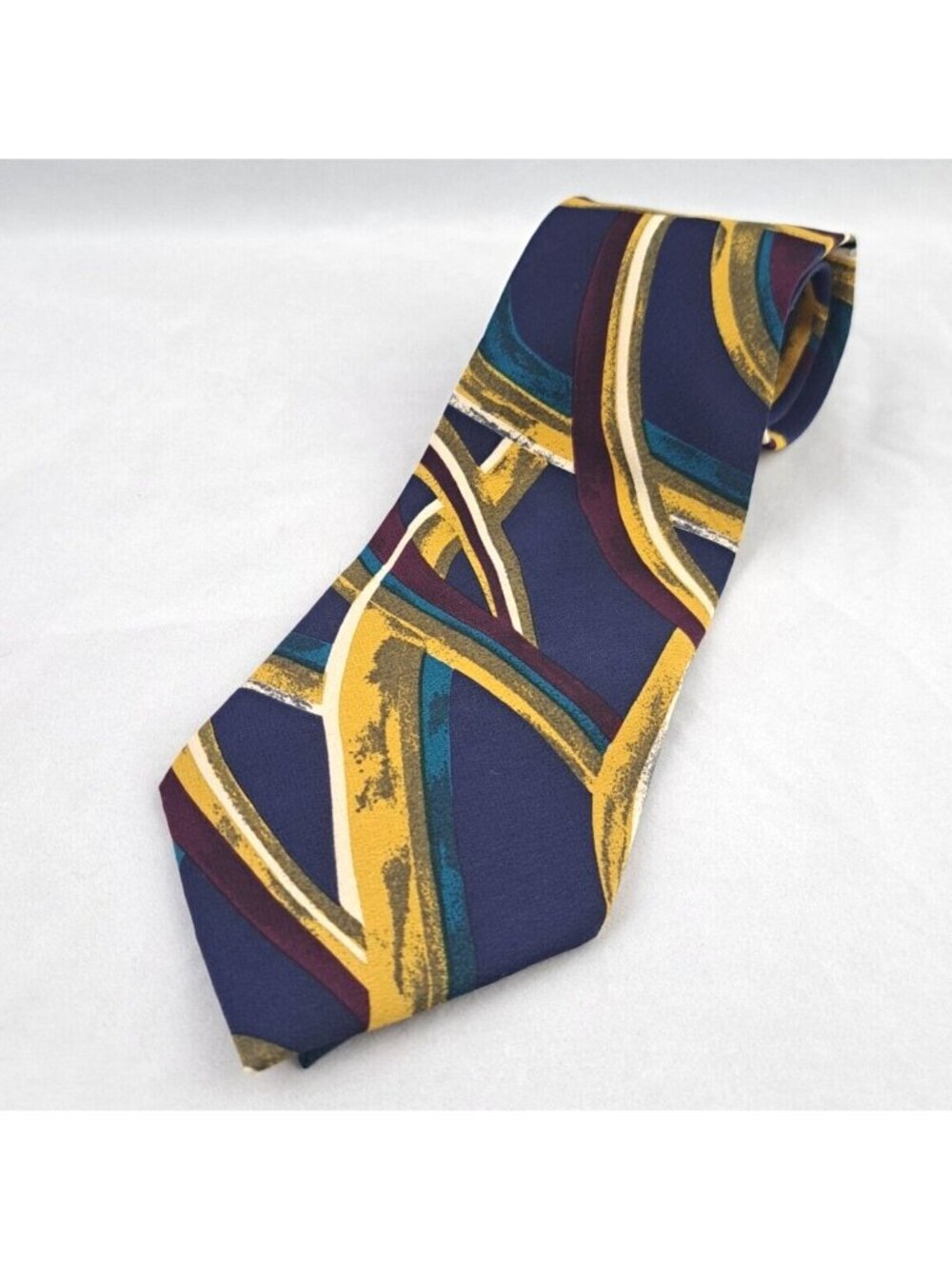 Xandrini 100% Silk Mens Necktie USA Imported Italy Patterned Vintage
